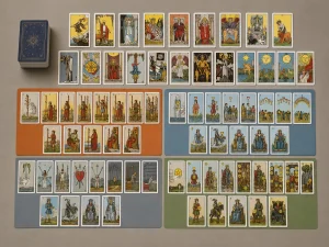 Tarot deck divided into Major Arcana and four Minor Arcana suits